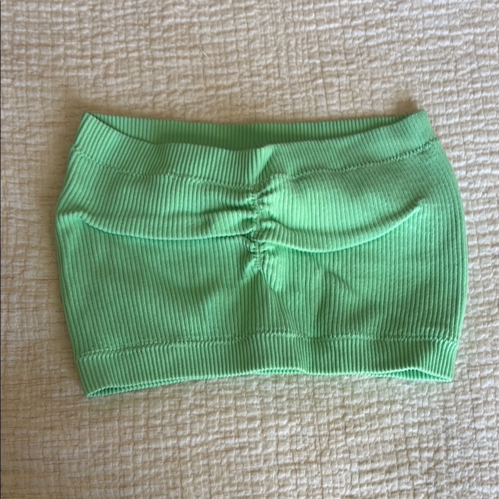 Green Ribbed Women's Skirt